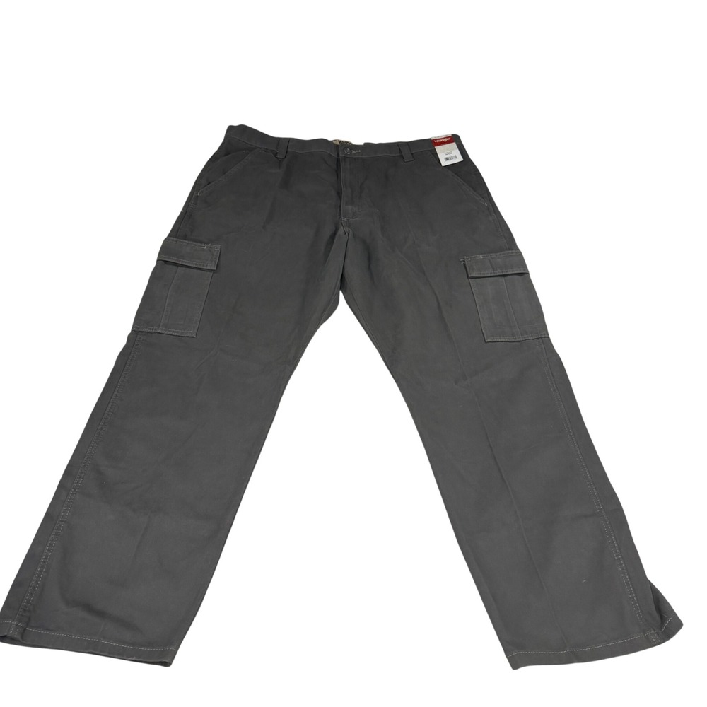 Wrangler Authentics Mens Cargo Pants 40x30 Charcoal‎ Gray 10ZM6LGOD NWT
